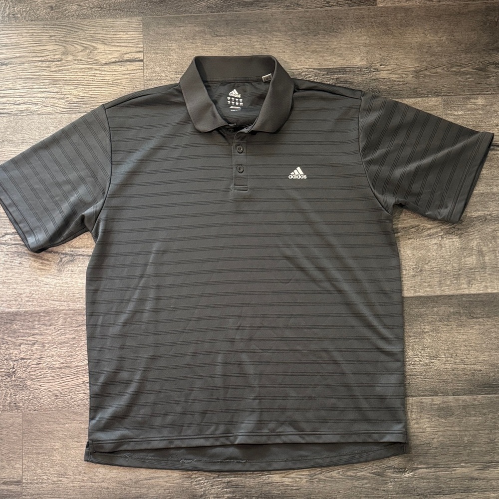 Men’s Adidas Gray Golf Polo Shirt   Size XL Athletic